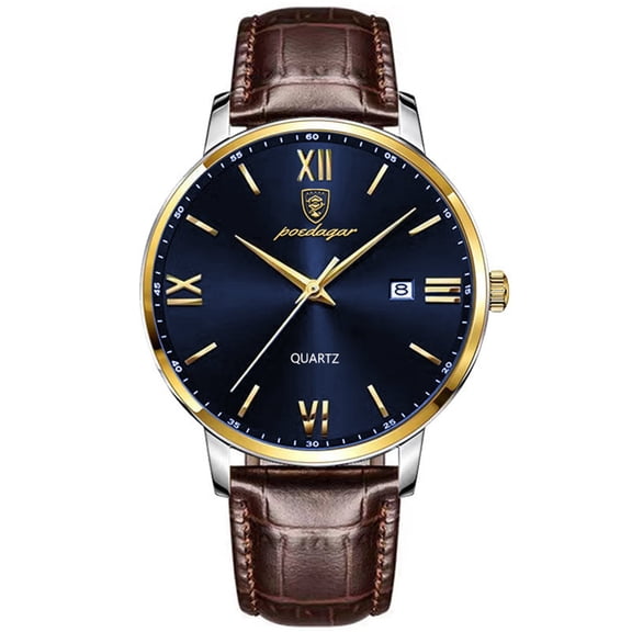 Resicozy Womens Watch Quartz Ladies Watches Round Casual Lightweight Wrist Watches with Leather Strap 2026 Blue