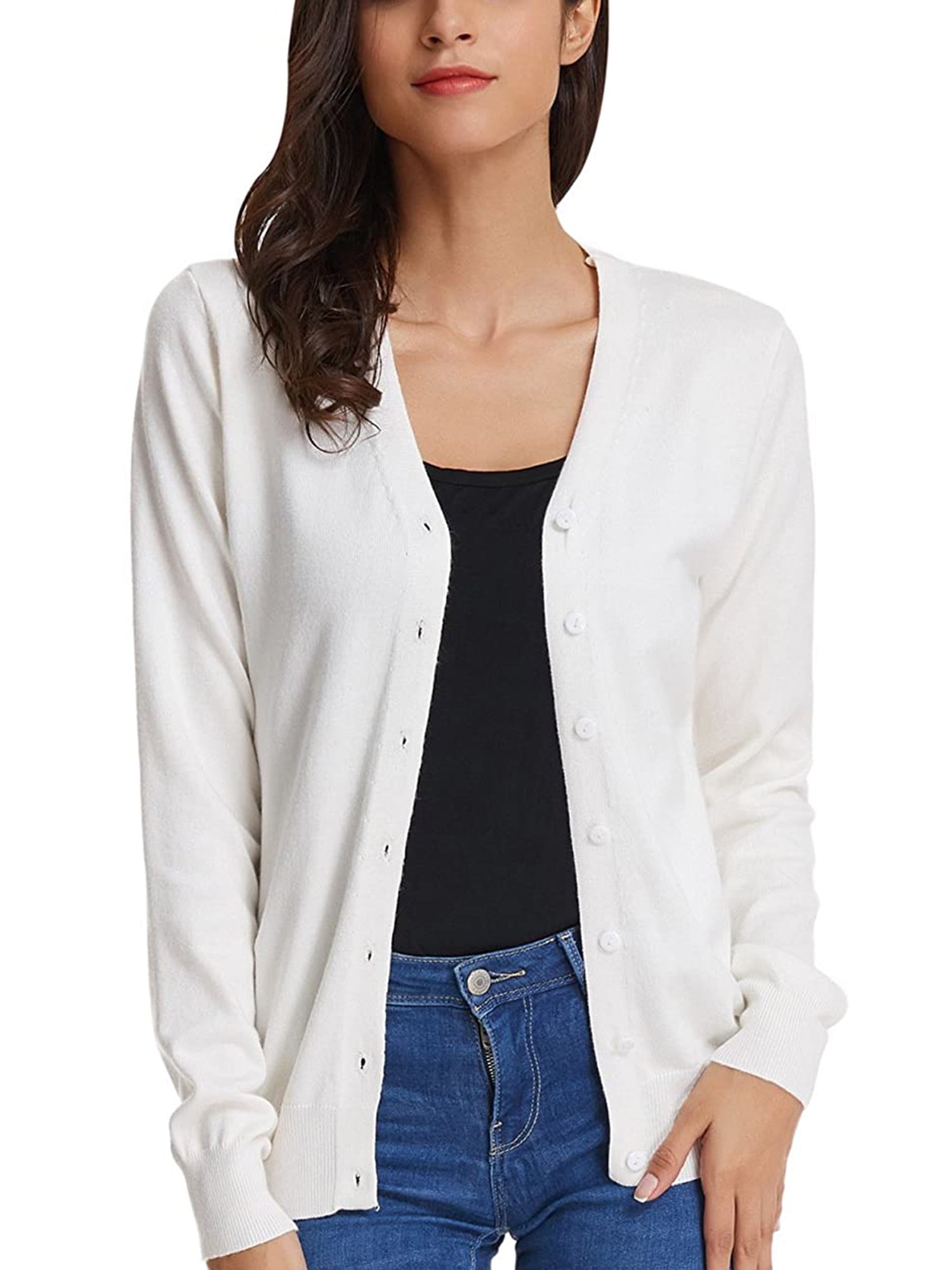 white spring cardigan
