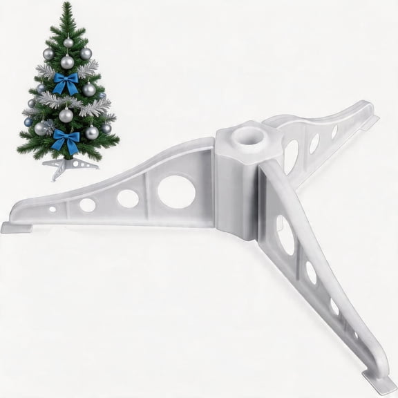BlinkLLX Christmas Tree Stand Plastic Legs Replacement White Artificial Xmas Base Holder for Trees 0.75'' in Diameter