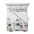 thumbnail image 7 of Navy Blue Spring Floral Full Size Down Alternative Comforter,Lightweight Comforter Quilt Bedding Set with Pillow Shams Elegant Pastoral Flowers Watercolor Bed Comforter Duvet Insert 78"x90", 7 of 7