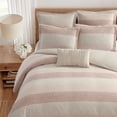 thumbnail image 4 of Levtex Home Sand Stripes BlushTwin Duvet Cover Set (68x88in) with 1 Pillowcase (26x20in) - Woven Jacquard Stripe - Pink, Dusty Rose, Cream, White - Cotton Twin Size Duvet Cover Set - Soft, Pre-Washed, 4 of 4