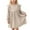Khaki, variant on 2026 Toddler Girls Dresses Elegant With Lace Trim Long Sleeve Party GownFall Seasonal Casual Princess Dress Size 3-4 Years