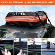 Car Roof Toppers Carrier Luggage Bag Black Waterproof Travel Storage WU9783 CYFIE