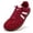 Red, variant on Women's Wide-Toe Casual Sneakers: Breathable Mesh-Synthetic Leather Upper, Lightweight Non-Slip Walking Shoes