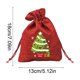 thumbnail image 3 of Bolsas de regalo navideñas de lino | Bolsita navideña con dibujos animados para manzanas y dulces, 3 of 7