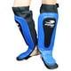 thumbnail image 2 of Par de Espinilleras de Piel Tipo Calceta Fire Sports MMA, Kick Boxing, Muay Thai, Azul, 2 of 4