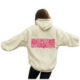 thumbnail image 6 of Kaprioy Cute Hoodies for Teen Girls Women Y2k Floral Graphic Oversized Sweatshirt Long Sleeve Preppy Clothes Beige, XXL, 6 of 7
