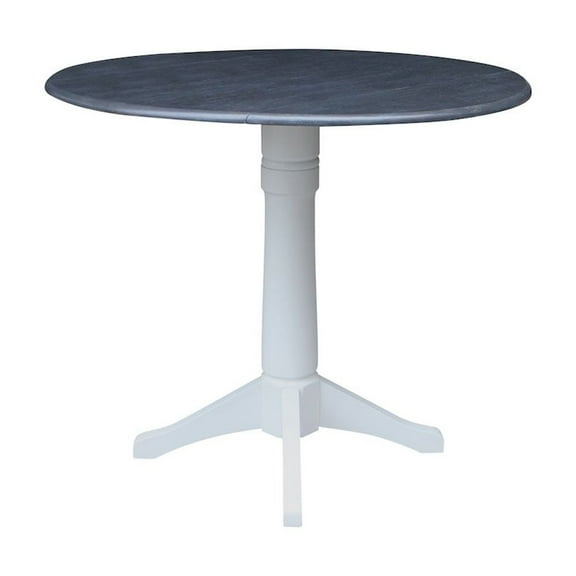 42" Round Dual Drop Leaf Pedestal Table 36.3"H