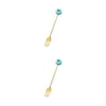 thumbnail image 4 of Transemion 1/2/3/5 Cartoon Adorable Restaurant Hotel Tableware Portable Washable Stainless Steel Stirring Mixing Dinnerware Cake Flatware Donut Fork Blue 2PCS, 4 of 6
