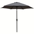 thumbnail image 1 of Four Seasons Courtyard Parasol de Marché Tuscany avec Manivelle et Inclinaison, Gris, 1 of 5