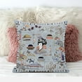 thumbnail image 3 of Wu Zetian Throw Pillow with Removable Cover in Gray Orange Yellow 16x16, 3 of 5