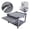 Gray With Shelf, variant on EZ Laundry Pedestal 24" x 16" Height Boost Stand for Washer and Dryer, Heavy-Duty Steel