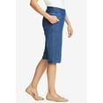 thumbnail image 3 of Woman Within Plus Size Pull-On  Elastic-Waist Stretch Denim Jeans Shorts, 3 of 5