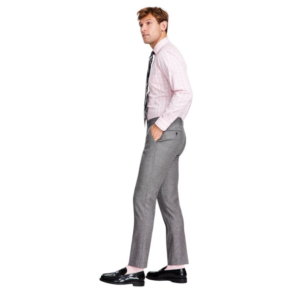 Tommy Hilfiger Men's Modern Fit Stretch Wool Suit Dress Pants Black White 40 x 32