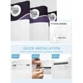 thumbnail image 5 of No Hook Cloth Fabric Shower Curtain with Snap in Liner, Purple Wave Waterproof Shower Curtains Set with See Through Top Window, Coastal Ombre Ocean Grey Stripes Beach Sand Bath Curtains 72"x84", 5 of 6