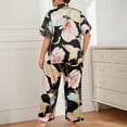 thumbnail image 6 of HaoXianJian 2 Pack Womens Pajama s Short Sleeve with Long Pajama Pant V-neck Soft Sleepwear Printed Pjs Loungewear s Plus Size 3X 4X 5X, 6 of 8