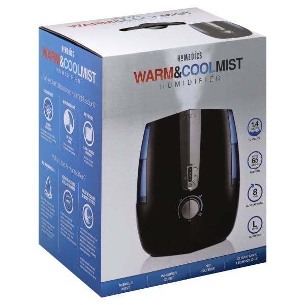 HoMedics Total Comfort Ultrasonic Humidifier Plus, Warm & Cool Mist,  UHE-WM15 