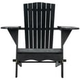 thumbnail image 3 of SAFAVIEH Breetel Outdoor Chairs w/ Wine Glass Holder, Black, Set of 2, 3 of 11