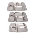 thumbnail image 6 of Stainless Steel Divided Dinner Tray Lunch Container Food Plate 4/5/6 Section, 6 of 13