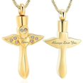 thumbnail image 4 of Cross Urn Cremation Jewelry Cross Urn Necklace for Ashes for Women Angel Wing Heart Urn Locket Pendant Memorial Keepsake Ashes Jewelry, 4 of 7