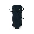 thumbnail image 4 of Unique Bargains Women's Round Toe Chunky Heels Ankle Booties Navy Blue (Size 7), 4 of 8