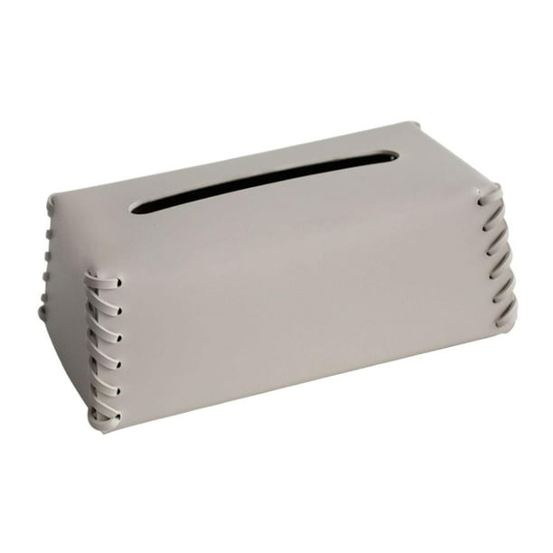 Caja de pañuelos Caja de almacenamiento de pañuelos Decoración Multifuncional Compacto Elegante Almacenamiento Gris