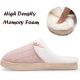 thumbnail image 5 of Women's Slip on Fuzzy House Slippers Memory Foam Slippers Scuff Outdoor Indoor Warm Plush Bedroom Shoes with Faux Fur Lining, 5 of 9
