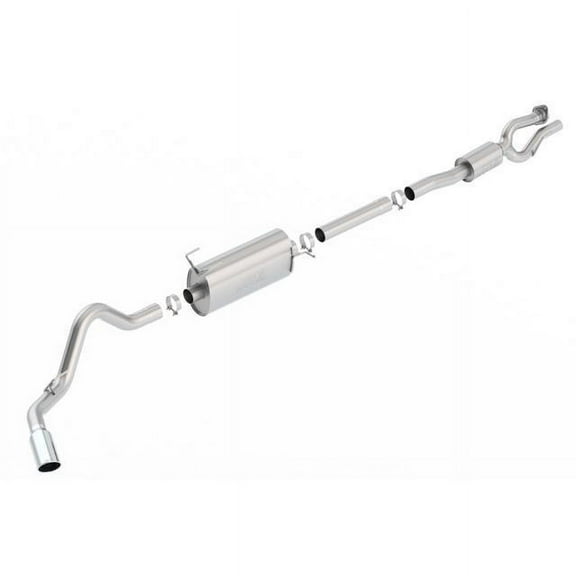 Borla S-Type Cat-Back Exhaust System for 2017-2022 Ford F-250 and F-350 Super Duty with 6.2L V8 - 5-inch Chrome Tip
