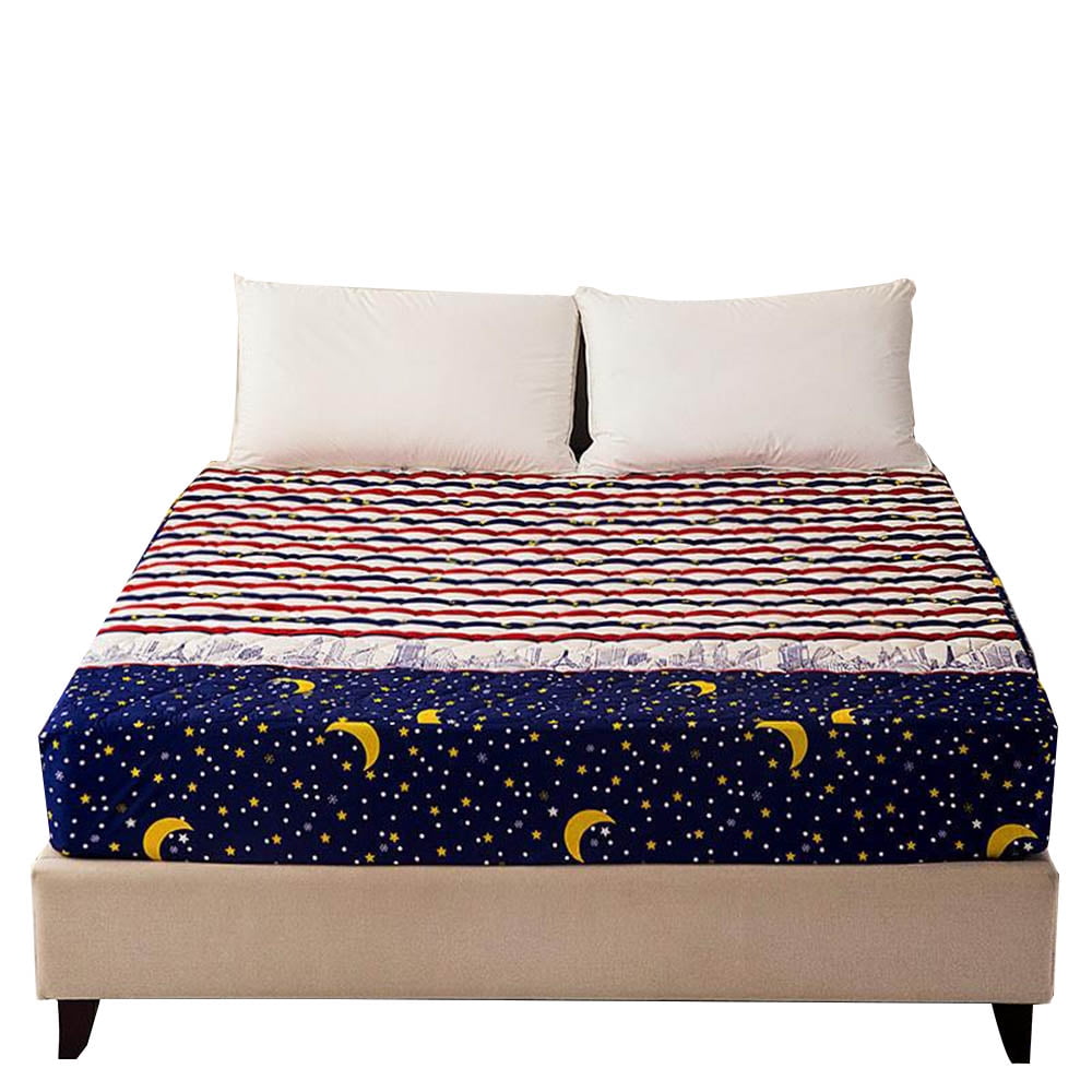 Quilted Waterproof Mattress Protector Fitted Sheet Style Cover Mattress