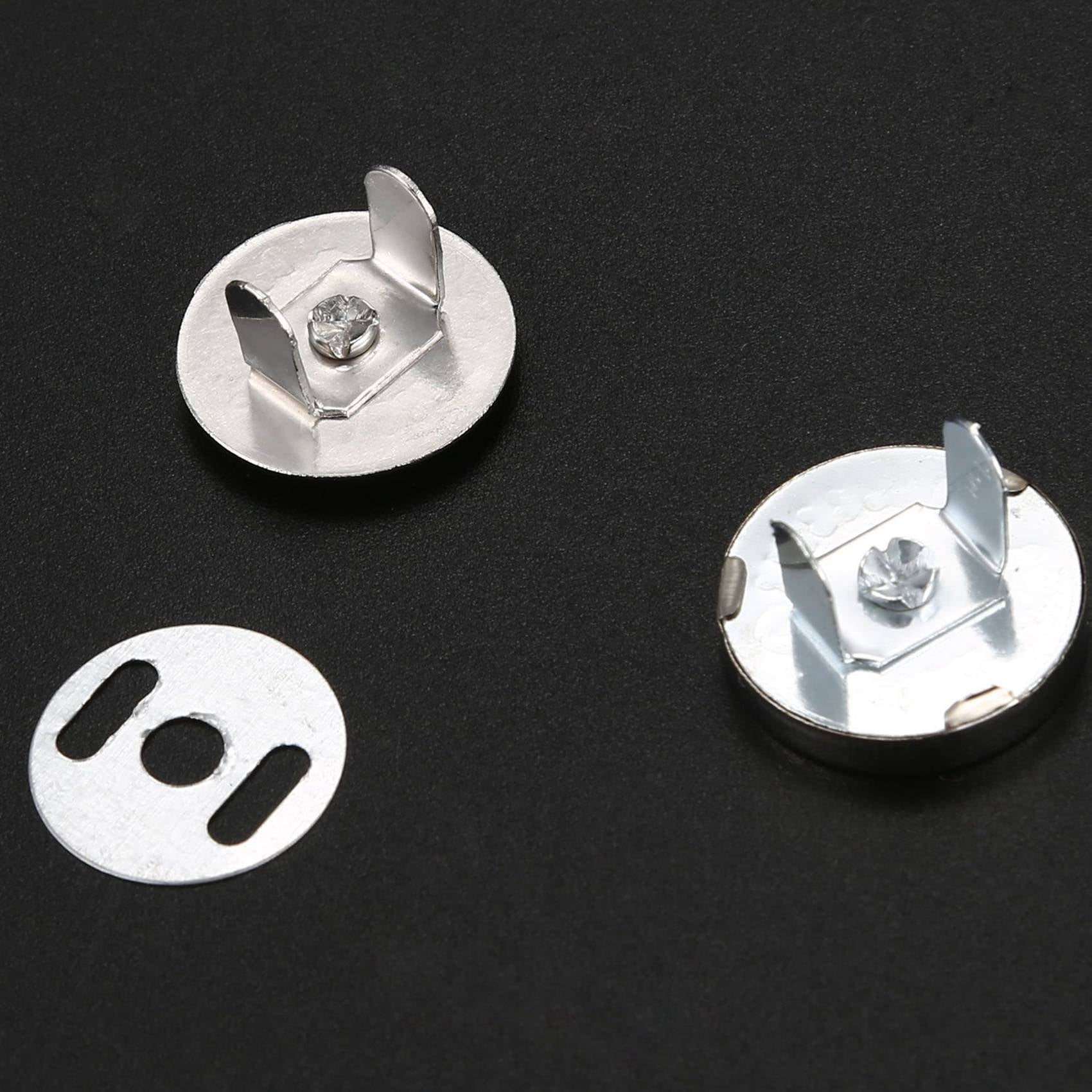 100 Sets Magnetic Button Clasp Snaps 18mm - Great for Sewing, Craft, Purses, Bags, Clothes, Leather