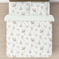 thumbnail image 6 of Sweet Jojo Designs Deer Floral White Taupe and Pink Full/Queen Bed Comforter 3 Piece Bedding Set - 3 Piece, 6 of 6