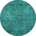 thumbnail image 1 of Ahgly Company Indoor Round Persian Turquoise Blue Traditional Area Rugs, 7' Round, 1 of 4