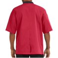 thumbnail image 3 of Men's Lightweight Short Sleeve Chef Coat (Red/Black, XL), 3 of 6