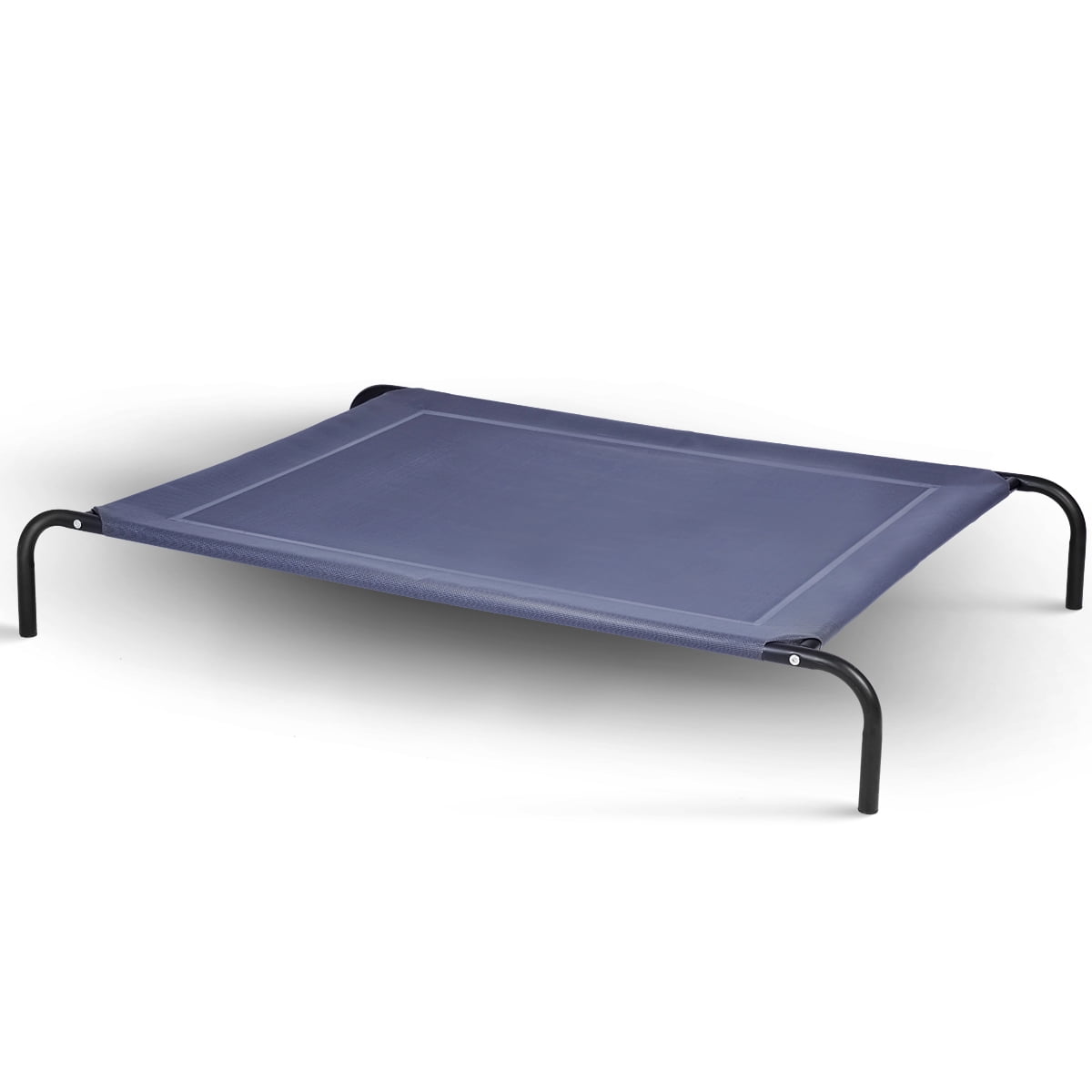 Gymax Large Dog Cat Bed Elevated Pet Cot Indoor Outdoor Camping Steel Frame Mat -XL