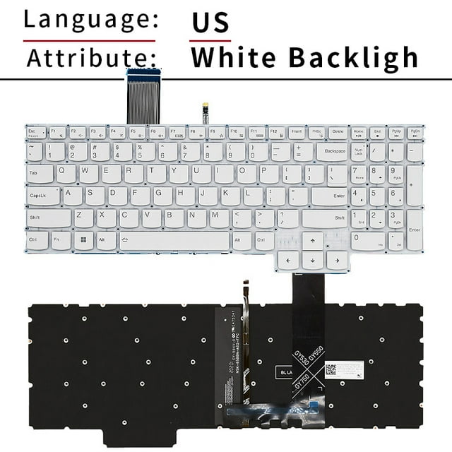 Clavier d'Ordinateur Portable US Russe Espagnol pour Lenovo Legion 5 pro 16e 16e 16e 16e 16e 16e 16e 16e 16e 16e 16e 16e 16e 16e 16e 16e 16e 16e 16e 16e 16e 17e US Blanc Rétroéclairé