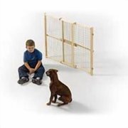 Midwest 32" High Wood Gate, Wire Mesh, Expands 29"-50" Wide