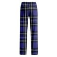 thumbnail image 3 of Zimjoy Purple Pj Pants for Men Lightweight Elastic Waist Comfy Fleece Pajama Pants Soft Loose Warm Plaid Pajama Pant Drawstring Casual Sleep Pant with Pockets, Dark Purple S, 3 of 6