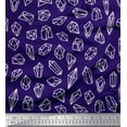 thumbnail image 1 of Soimoi Blue Cotton Duck Fabric Crystal Stone Geometric Print Fabric by Yard 56 Inch Wide, 1 of 3
