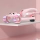 thumbnail image 3 of Patinete de 3 ruedas de altura ajustable con luz musical, patinete plegable para niños, niñas, color rosa, 3 of 5