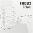 thumbnail image 4 of 4 Pcs Stackable Wire Baskets for Pantry Organizers and Storage,Vegetable Fruit Basket for Countertop,Kitchen Storage Metal Baskets,Produce Potato Onion Storage Bin,White, 4 of 14