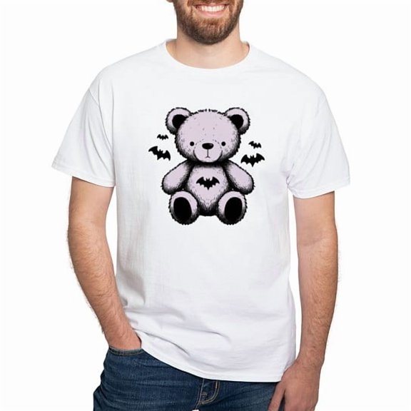CafePress - Batty Bear Pink Men's Value T Shirt - Men's Classic Cotton T-Shirts