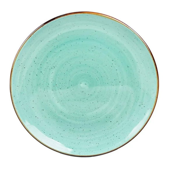 Juego 6 Platos Trinche Porcelana Coupe 27 Cm Verde Claro Vencort