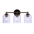 thumbnail image 6 of Coppa 3 - Light Flat Black And Satin Brass Brass Traditional Incandescent Glass And Steel, 6 of 7
