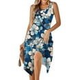 thumbnail image 6 of Floral Sleeveless Midi Dress for Women Summer Casual Tank A Line Dress Vacation Sundress, 6 of 7