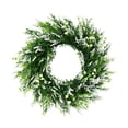 thumbnail image 4 of Corona de flores de verano, guirnalda de lavanda artificial para decoración de puertas de interiores y hogares. Blanco, 4 of 9