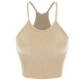 thumbnail image 6 of Sngxgn Women's Camisole Tops Undershirts Spaghetti Strap Tank Top(Beige,S), 6 of 6