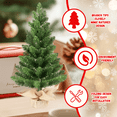 thumbnail image 6 of Tcbosik 7ft Pre-Lit Artificial Christmas Tree with 400 Warm White LED Lights, Hinged Xmas Tree with 1375 Branch Tips, Indoor Holiday Decoration with Metal Stand, Green, 6 of 10