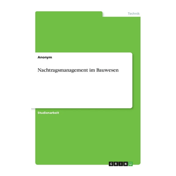 Nachtragsmanagement im Bauwesen (Paperback)