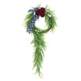thumbnail image 2 of Independence Day Patriotic Wreath With Red Roses Blue Ribbons And For Wall And Door Hanging, 2 of 9