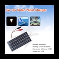 thumbnail image 2 of Panel Solar de Polisilicio de 5W 12V el Panel de Carga Impermeable PortáTil para Exteriores con Clips Puede Cargar la BateríA de 9-12V, 2 of 5
